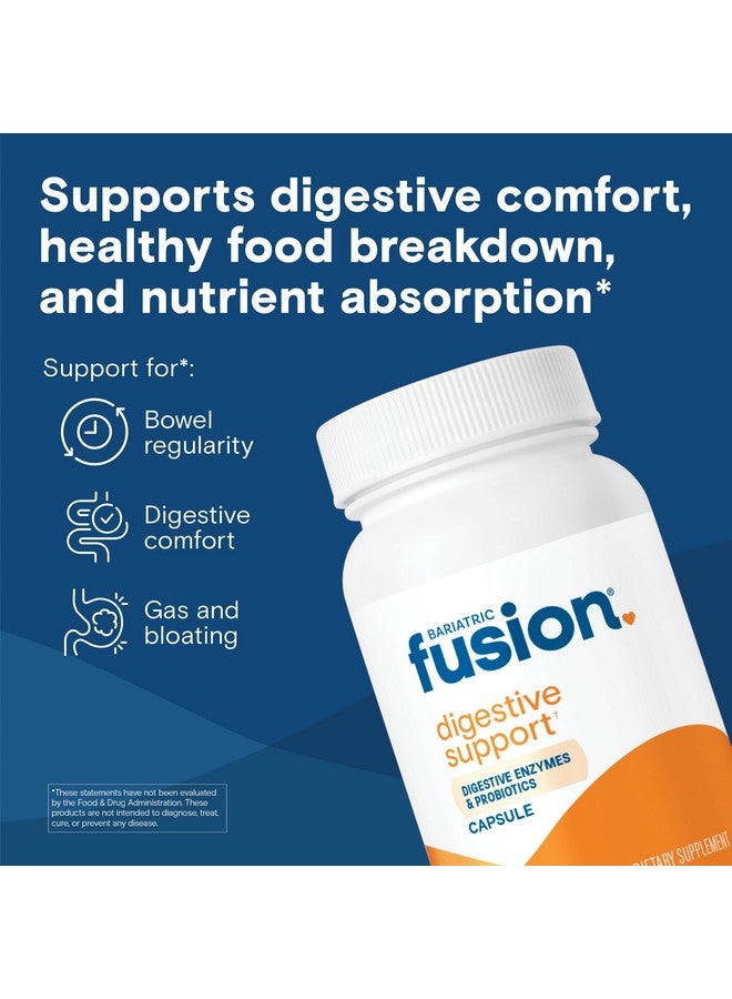 Bariatric Fusion Digestive Support: Digestive Enzymes with Probiotics | Vegan Supplement | Probiotics for Digestive Health and Gut Health Support | Gluten, Dairy & GMO Free | 60 Capsules - Image 1