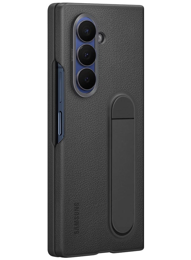 CATANES Leather Case Cover for Samsung Galaxy Z Fold 7, Kindsuit Case Slim and sleek with Secure Hand Grip - Dark Grey  - Image 3
