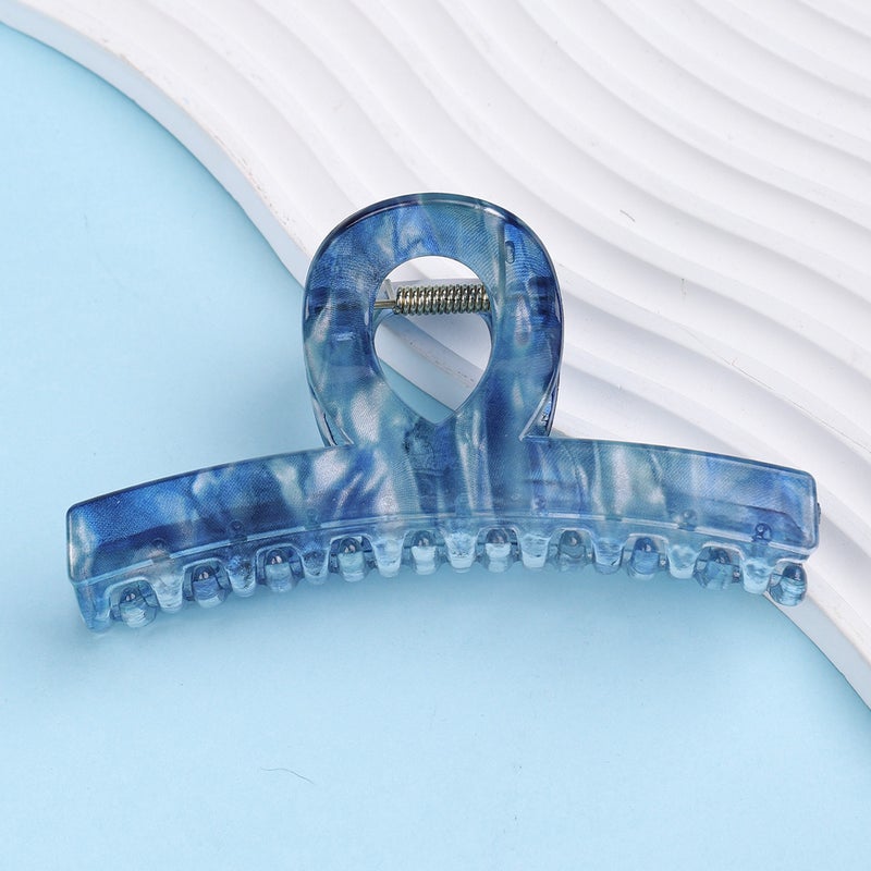 Generic New Oil Painting Hair Claw Large Capacity11 a word clip ink blue 11 a word clip ink blue