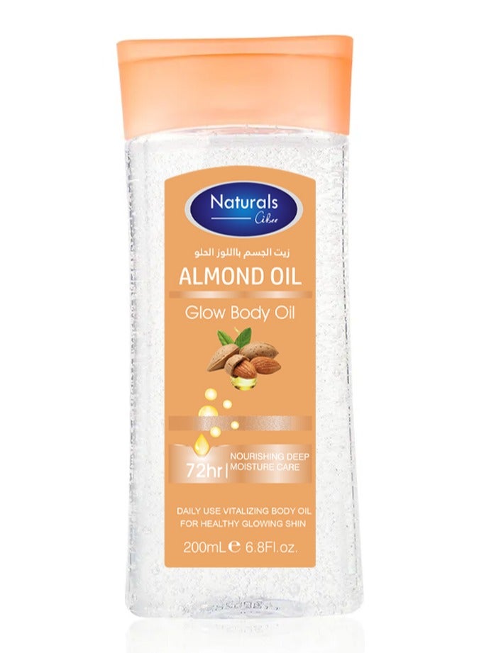 NATURALS almond oil glow body oil 200 mil - Image 1