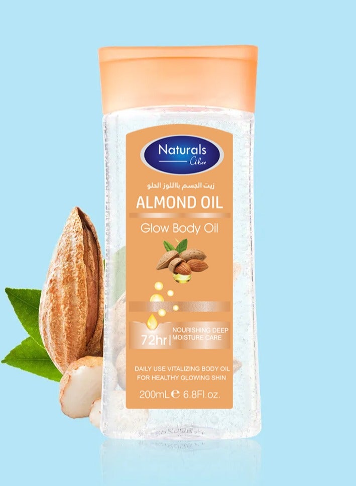 NATURALS almond oil glow body oil 200 mil - Image 2