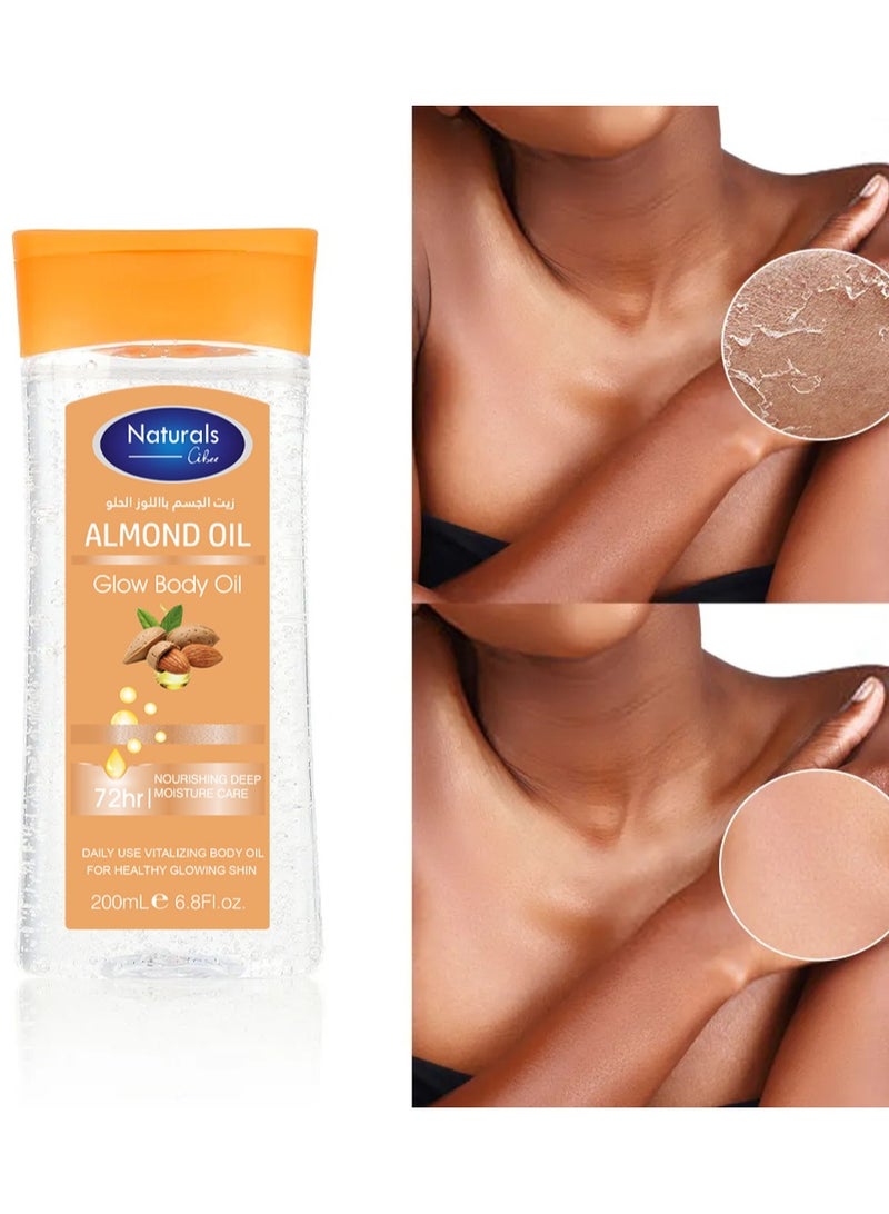 NATURALS almond oil glow body oil 200 mil - Image 3