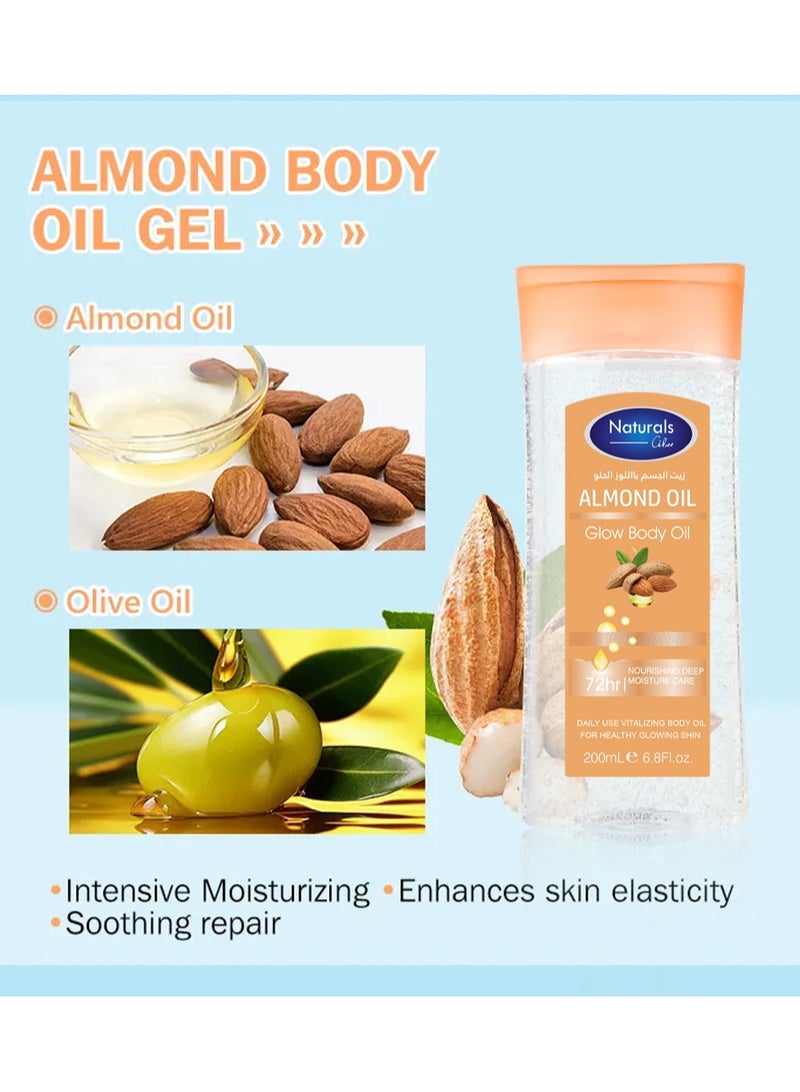 NATURALS almond oil glow body oil 200 mil - Image 4