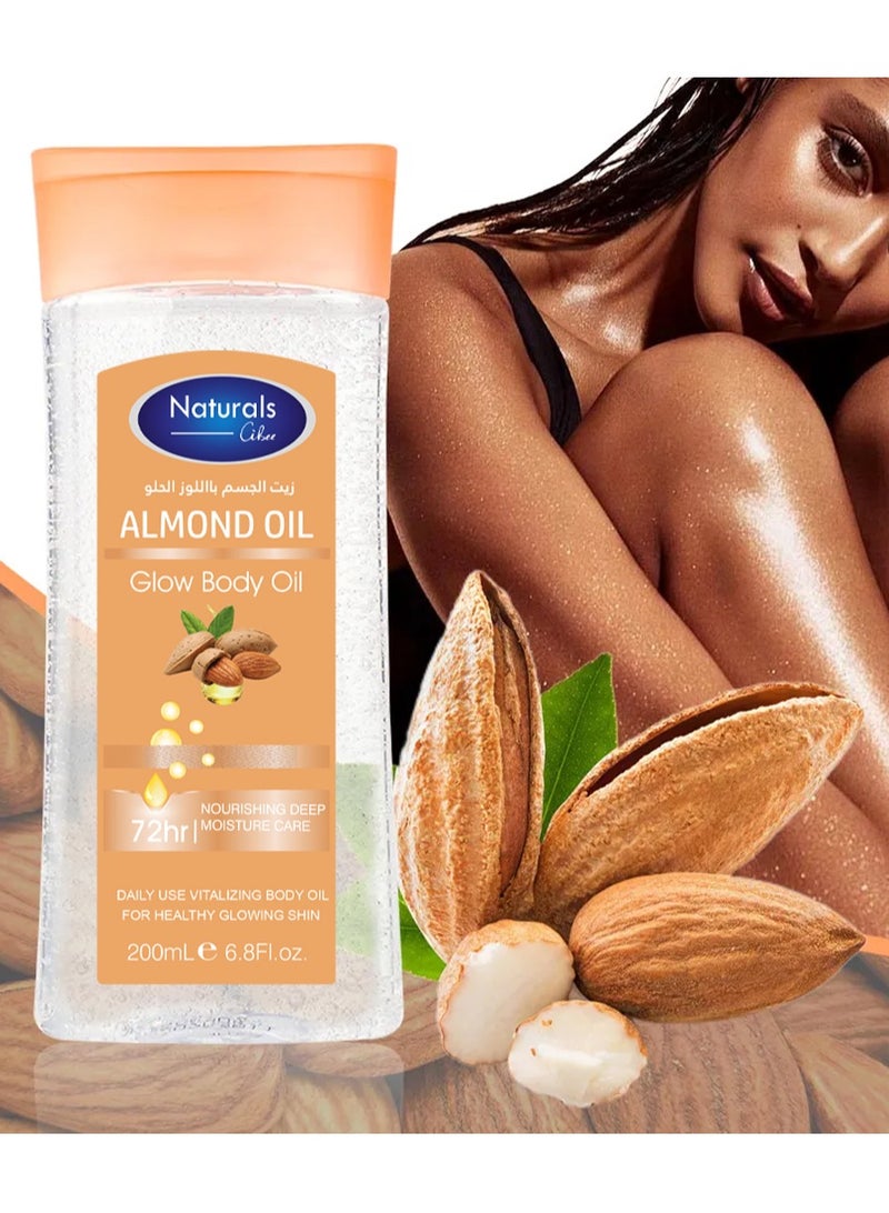 NATURALS almond oil glow body oil 200 mil - Image 5