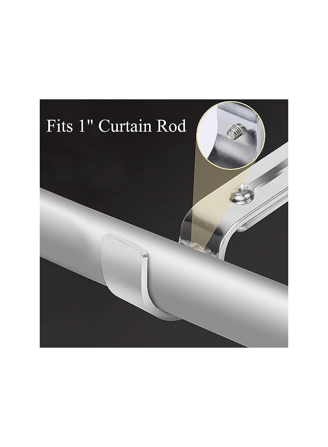 erorex 6 Pack Adjustable Curtain Rod Brackets, Heavy Duty Drapery Rod Holders, Hardware Window Curtain Rod Support Hanger for 1 Inch Rod with Installation Screws, Durable and Anti-rust  - Image 4