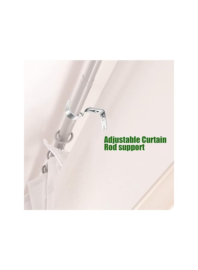 erorex 6 Pack Adjustable Curtain Rod Brackets, Heavy Duty Drapery Rod Holders, Hardware Window Curtain Rod Support Hanger for 1 Inch Rod with Installation Screws, Durable and Anti-rust  - Image 5