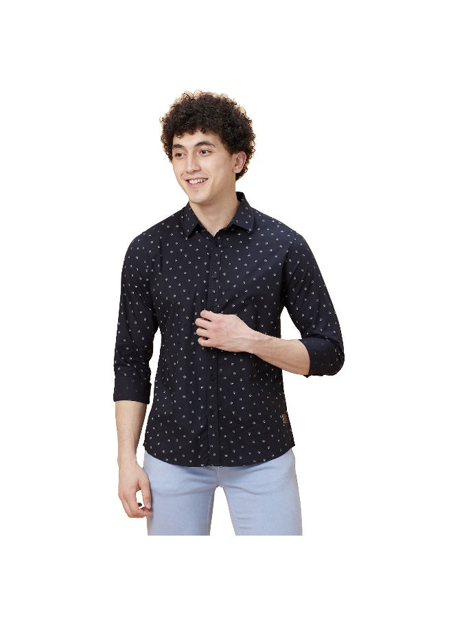 Being Human Mens Black Collared Long Sleeve Shirt - Image 1