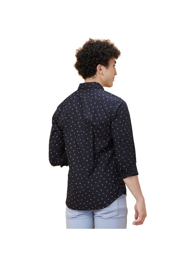 Being Human Mens Black Collared Long Sleeve Shirt - Image 4