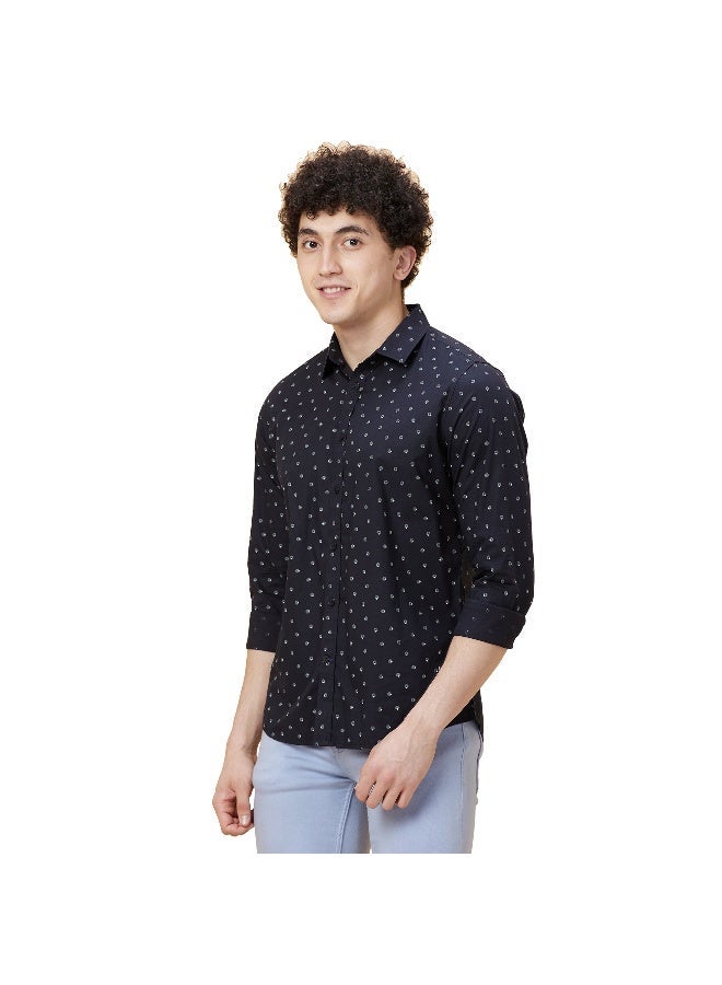 Being Human Mens Black Collared Long Sleeve Shirt - Image 1