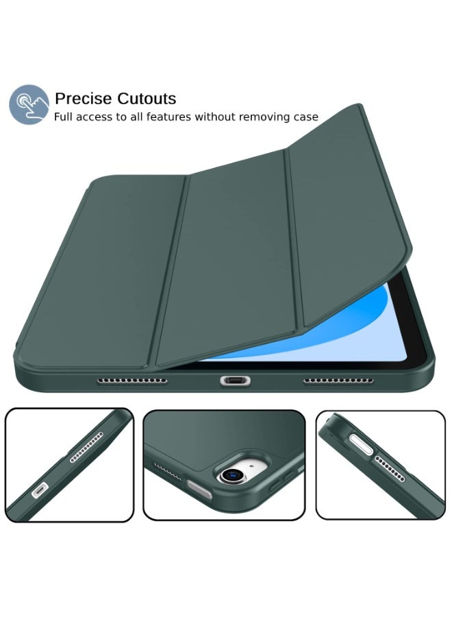 Case for iPad A16 2025 11th Generation 11 Inch/iPad 10th Generation 2022 10.9 Inch with Pencil Holder Durable PU Leather Flexible TPU Back Drop Resistant Protective Case Auto Wake/Sleep (green) - Image 3