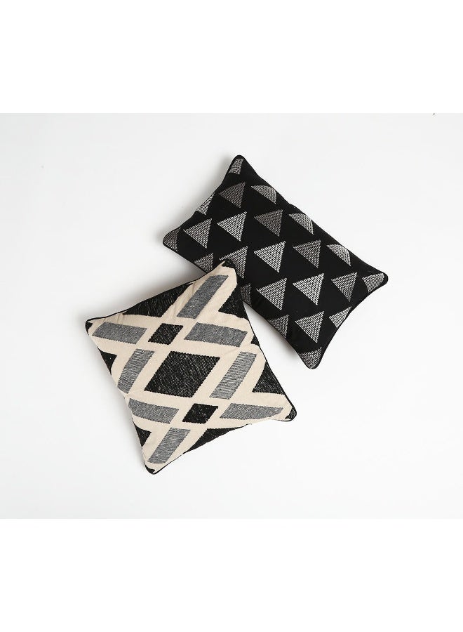 Chateaux Monotone Lumbar Cushion Covers for Home Decor - Image 1