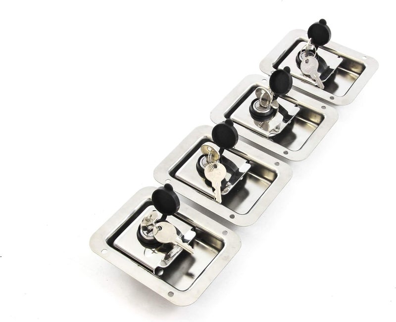 Red Hound Auto Stainless Door Lock Trailer Toolbox RV Paddle Handle Latch - 4 Pack - Image 5