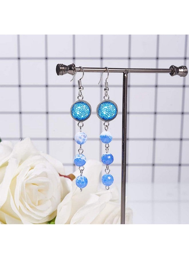 PH PandaHall 32 Pcs 2 Styles 14 16Mm Tibetan Style Alloy Bezel Pendant Blanks Pendant Trays With 32 Pcs 14 16Mm Clear Glass Cabochons Dome Tiles Double Holes Blanks For Earring Bracelet Jewelry Making - Image 5