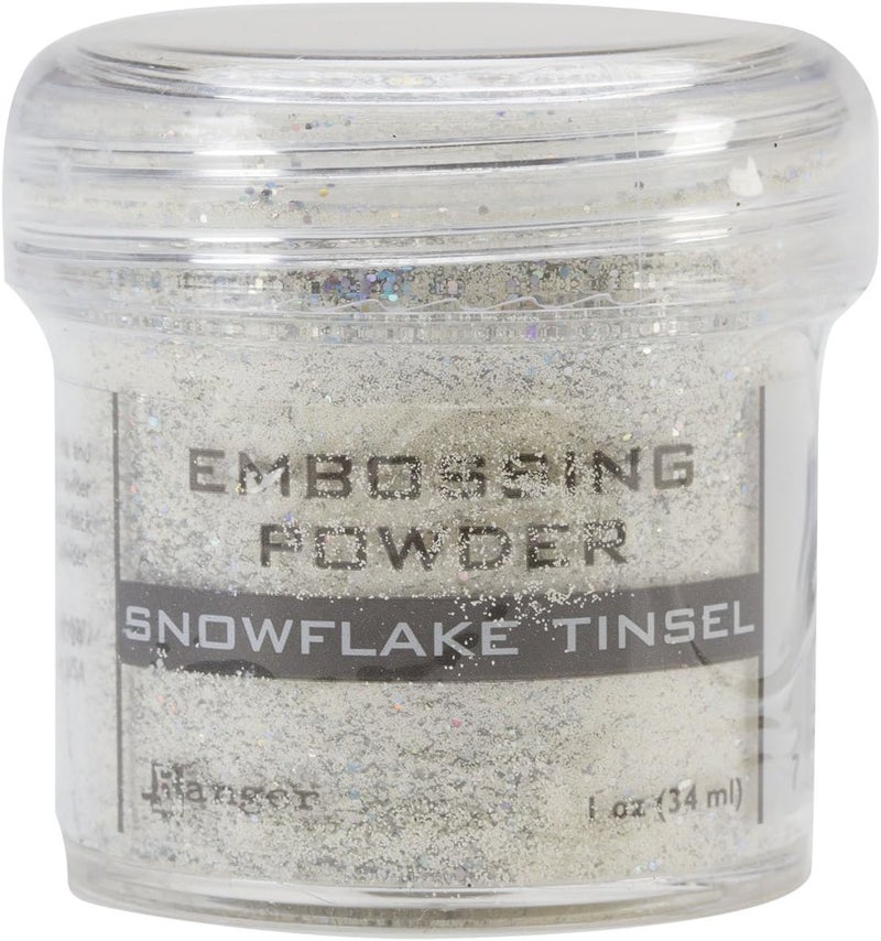 EPJ-37453 Embossing Powder, 1-Ounce Jar, Snowflake Tinsel