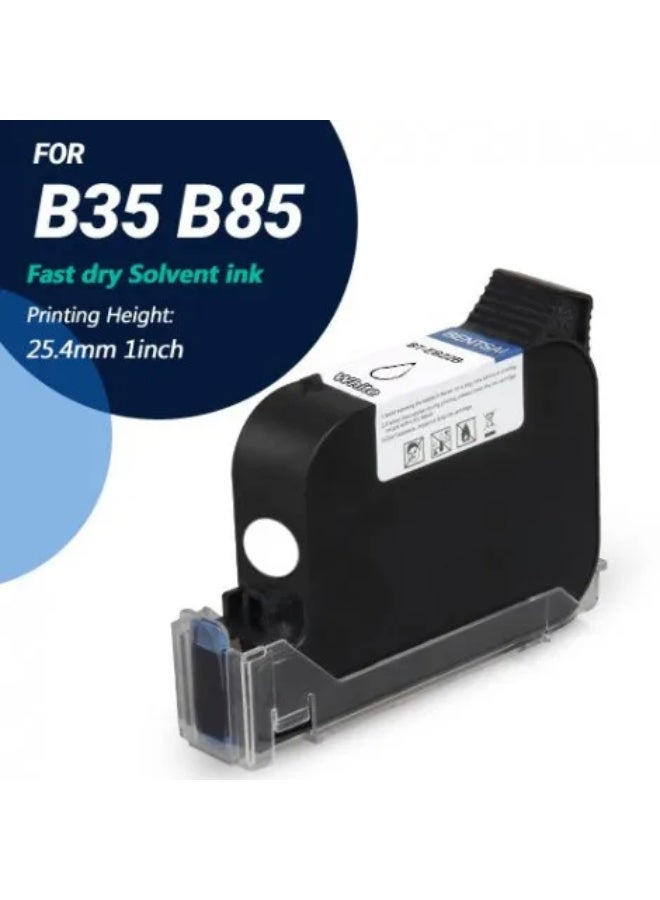 BENTSAI EB22W White Original Solvent Fast Dry Ink Cartridge for 6210, B35, B45, B85 Handheld Printer - 1 Pack
