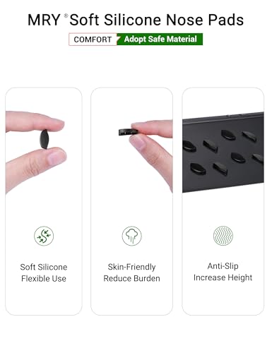 Mryok Replacement Nose Pieces Nose Pads for Oakley Frogskins Range/Frogskins Range XL/Hybrid/HSTN/Top Knot/Spindrift/Wildrye Sunglass - Black - Image 4
