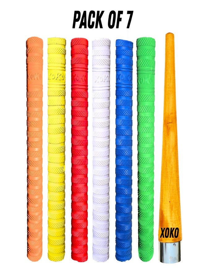 XOKO Cricket Bat Grip, Textured Pattern, 6 Colours Available With Wooden Cone - Image 2