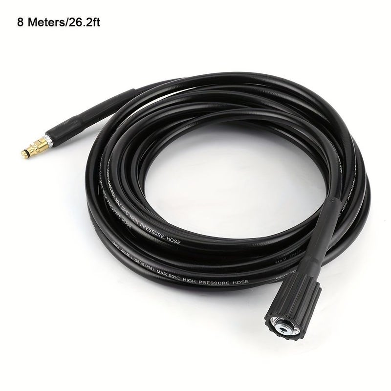 خرطوم غسيل السيارات عالي الضغط 40 ميجاباسكال 5800 PSI خرطوم أسود 590.55 بوصة M22 14 K2 K7 - Image 3