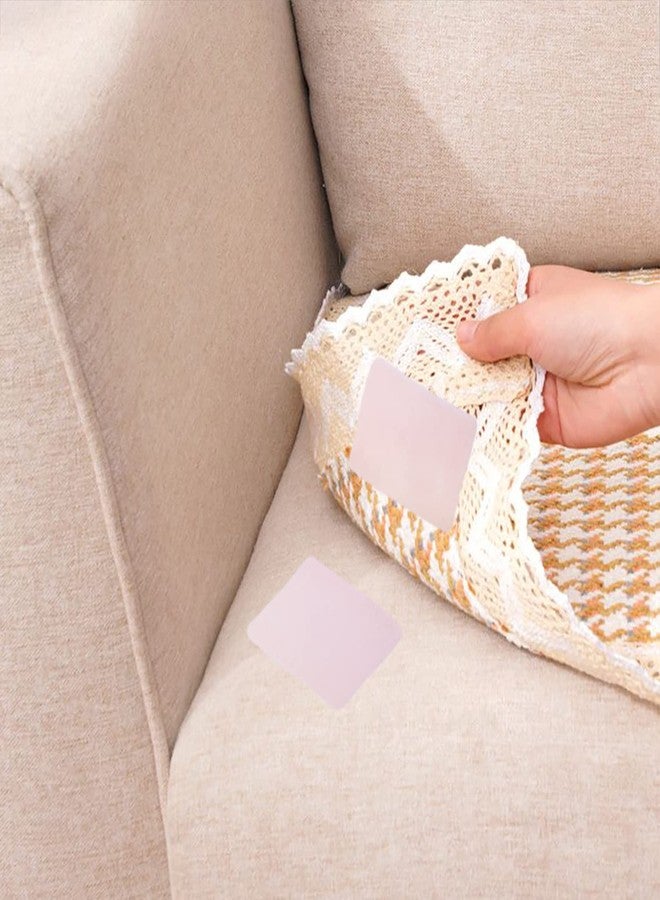 ميني سكايتر شريط لاصق خلفي متين من Mini Skater Square مقاس 3 × 2 بوصة، شريط لاصق ذاتي الحلقة مع لاصق لملاءة السرير والأريكة والسجاد والوسائد والحصائر، (15 مجموعة، وردي) - Image 4