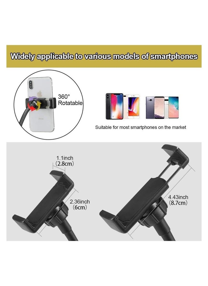 Selfie Ring Light with Cell Phone Holder Stand for Live Stream & Makeup,LED Camera Light with Lazy Bracket for Video/Photography, Desk Lamp for Bedroom, Office, Kitchen - Image 3