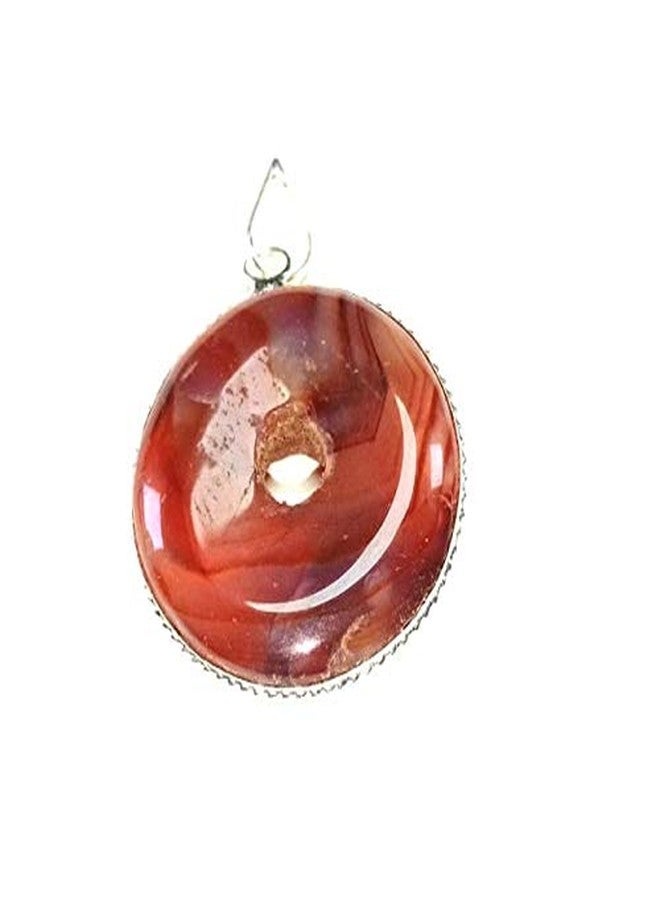 CA AGATE Natural Red Carnelian Donut pendant Crystal Crystal Pendant - Image 3