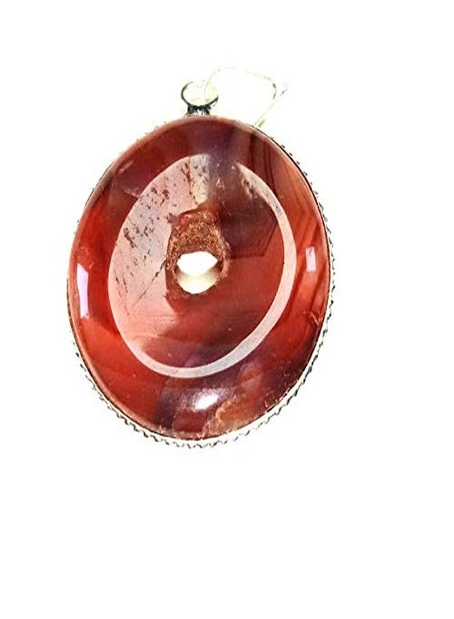 CA AGATE Natural Red Carnelian Donut pendant Crystal Crystal Pendant - Image 1