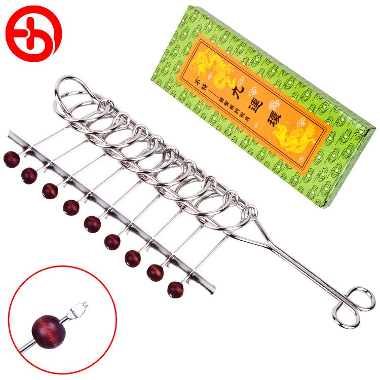 Intelligence Buckle 8-Piece Set Abcd Metal Puzzle Nine Series Release Buckle Intelligence Buckle 8-Piece Set - Image 5