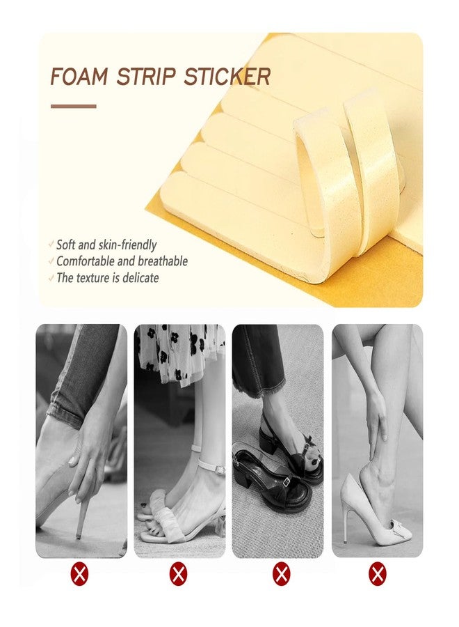 erioctry 12 Pcs Anti-Slip Heel Grips & Strap Cushions for Shoes Self-Adhesive Thin Liners Pads Inserts Prevent Rubbing Stop Slipping Women High Heels Loose Sandals (Black+Beige) - Image 4