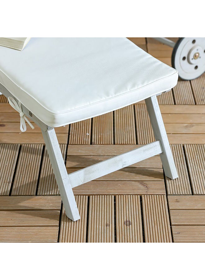 DANUBE HOME Dreamwave 1-Seater Wooden Sun Lounger | All Weather Patio Sunloungers | Single Relaxing Chair | Modern Design Outdoor Furniture For Gardens Lawns Poolsides L143xW55.5xH91.5cm - - Image 3