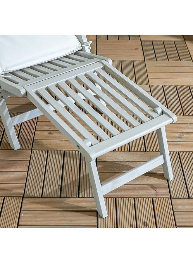 DANUBE HOME Dreamwave 1-Seater Wooden Sun Lounger | All Weather Patio Sunloungers | Single Relaxing Chair | Modern Design Outdoor Furniture For Gardens Lawns Poolsides L143xW55.5xH91.5cm - - Image 5