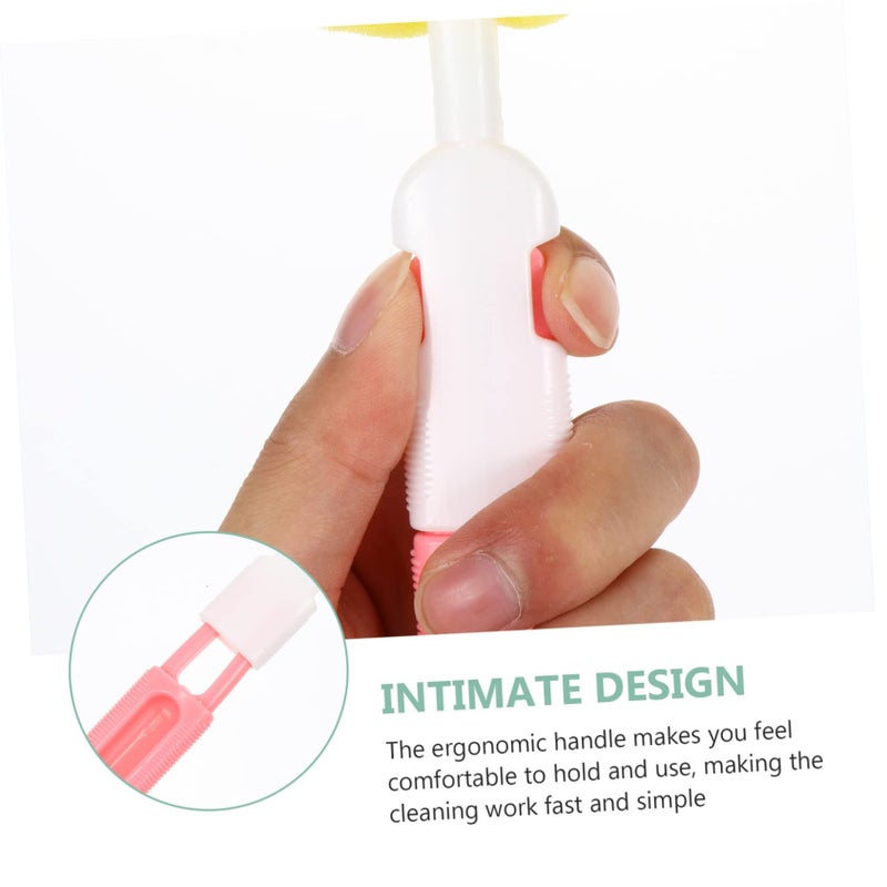 6pc Baby Bottle Cleaner Brush Set Non Scratch Material Travel Kit Sponge - Image 4