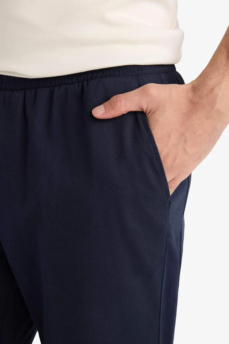 Defacto  Basic Navy Blue Trousers for Men | Best Price UAE