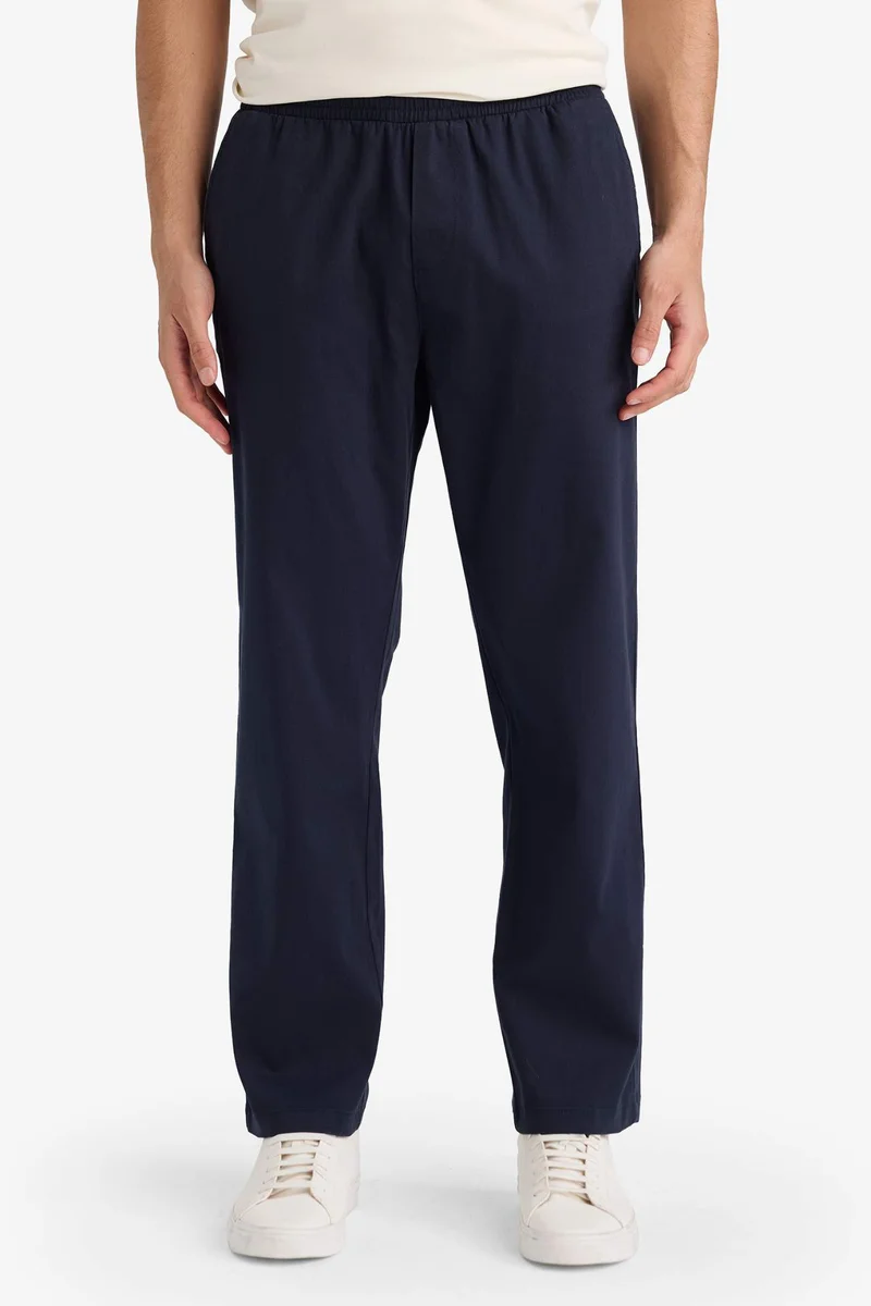 Defacto  Basic Navy Blue Trousers for Men | Best Price UAE