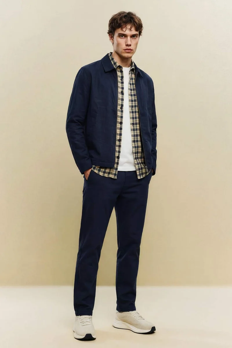 DeFacto Basic Navy Blue Trousers