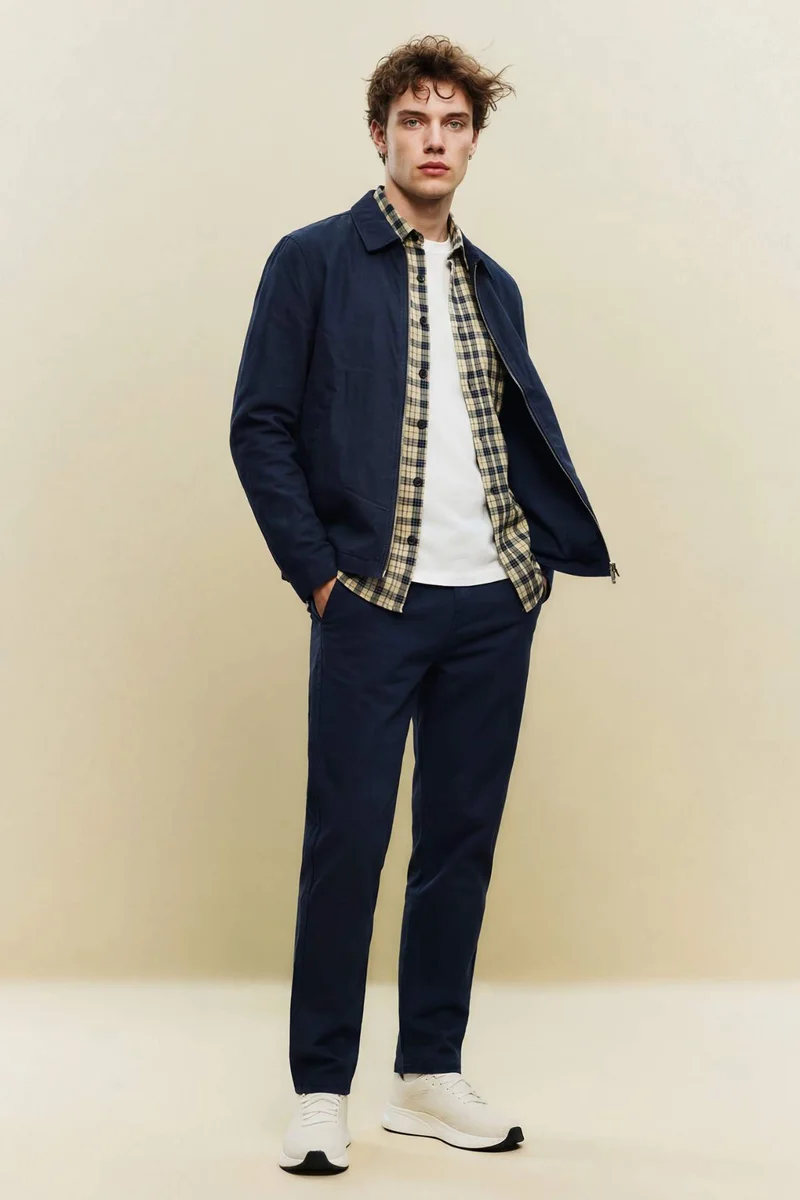 DeFacto Basic Navy Blue Trousers