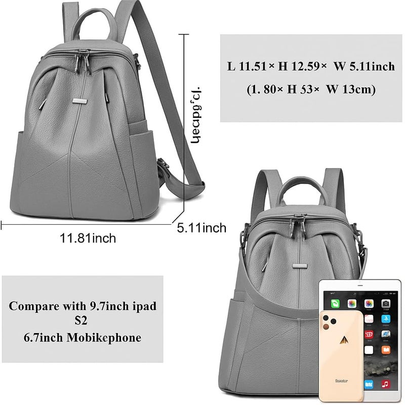 TrueArch Anti-Theft Cross Leather Backpack & Purse for Women | Shoulder Bag for Women and Girls | College Bag for Girls | Multipurpose Travel Bag | Durable | Convertible - Image 3