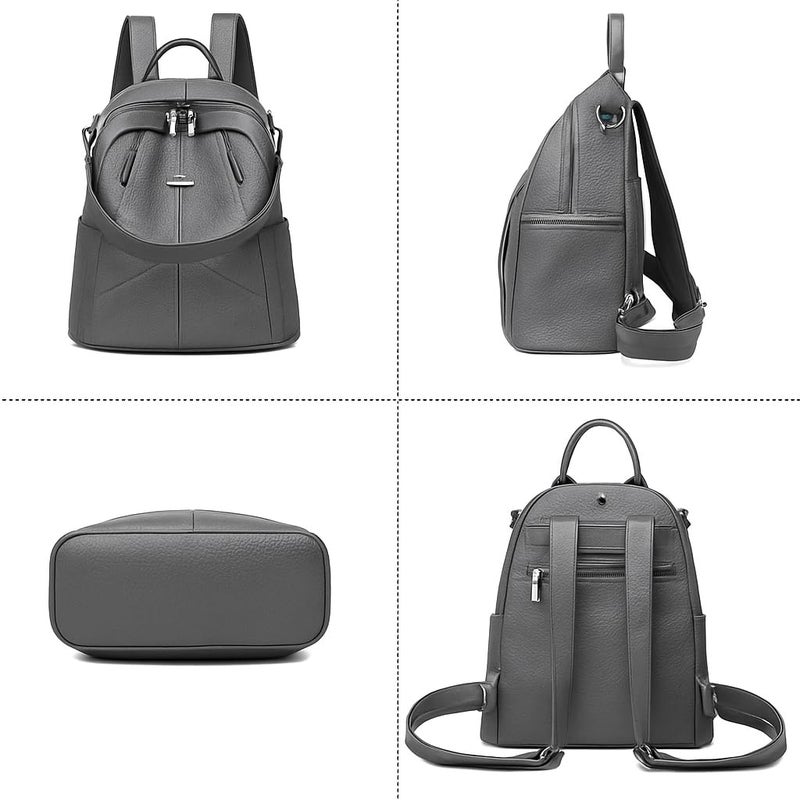 TrueArch Anti-Theft Cross Leather Backpack & Purse for Women | Shoulder Bag for Women and Girls | College Bag for Girls | Multipurpose Travel Bag | Durable | Convertible - Image 2