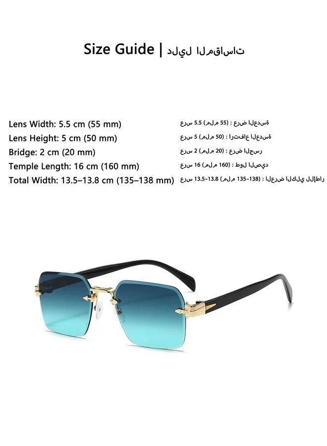 Take Two Retro Rimless Square Sunglasses