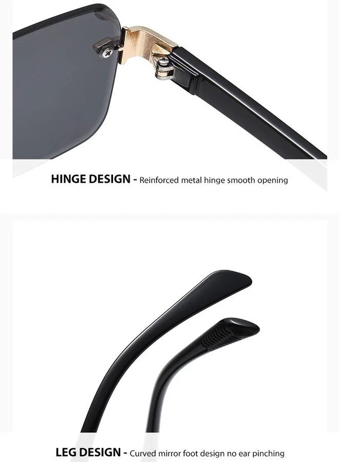 Take Two  Retro Rimless Square Sunglasses for Women | Best Price UAE