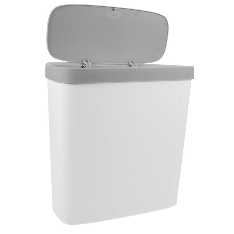 Space Friendly Press Open Lid PP Plastic Trash Can For Kitchen Bedroom Bathroom Office Stylish Small - Image 2