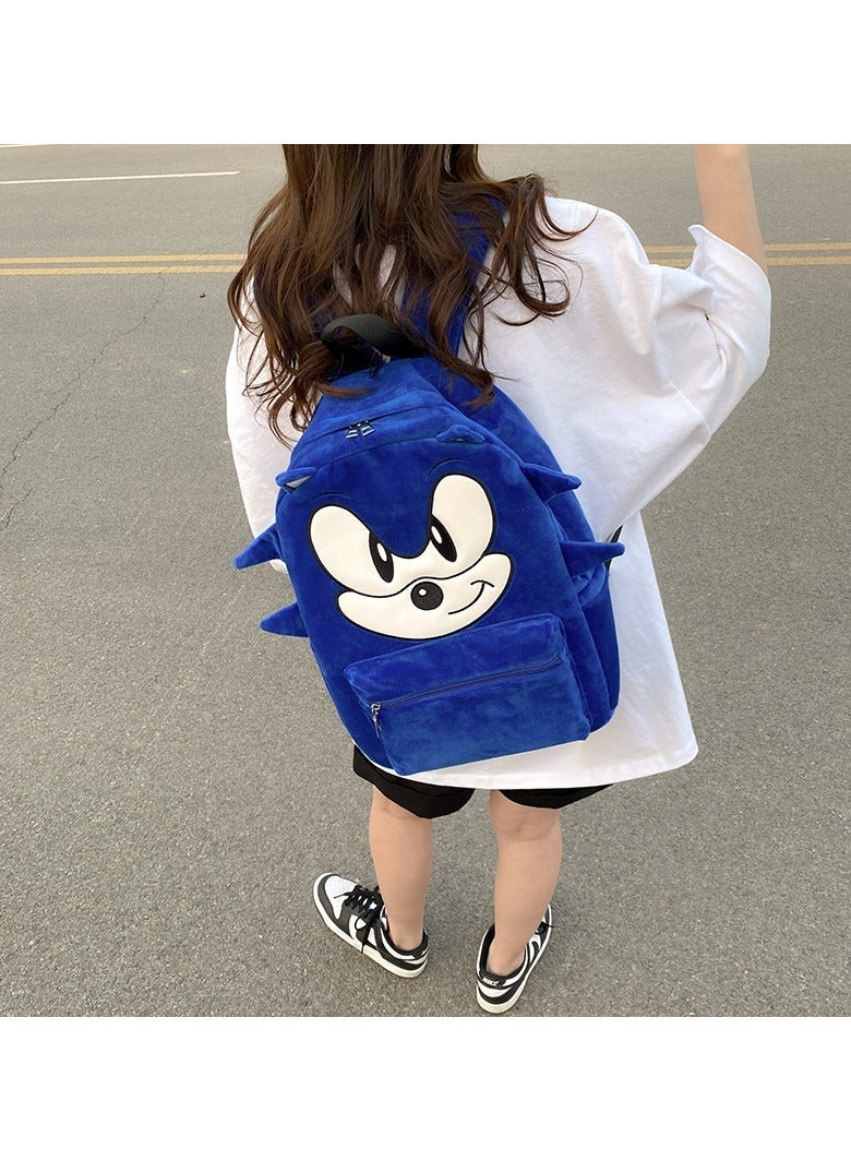 Sonic Cartoon Personalized Travel Backpack Men and Women Large Capacity Backpack High School College Student Backpack 43*30*14CM Plush - Image 2