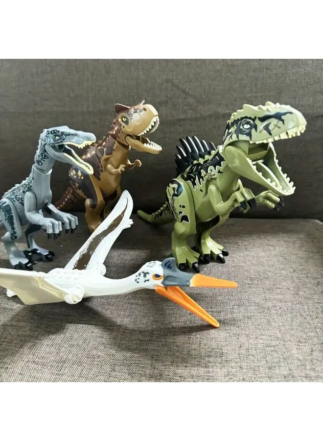 4Pcs Dinosaur Building Block Toy Set Educational Birthday Gift No Battery Needed - Image 1
