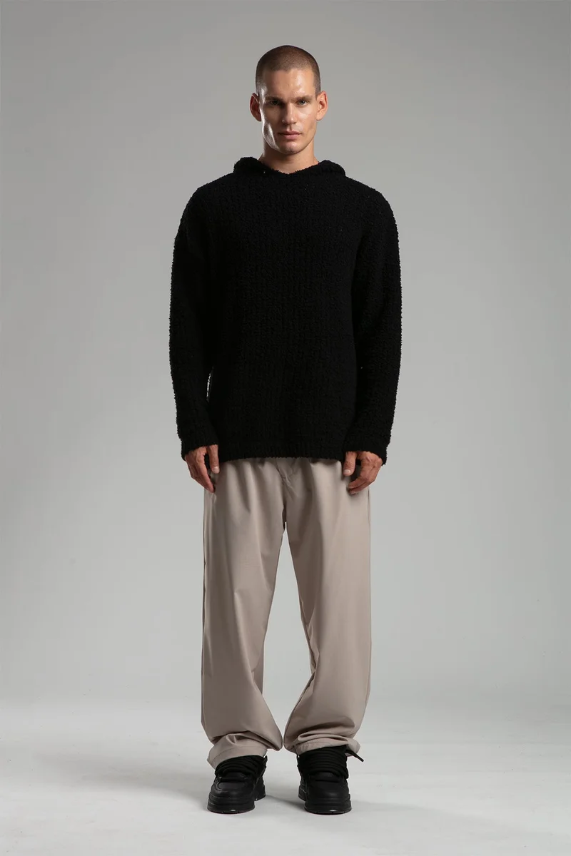 كاتش سترة صوفية بغطاء رأس