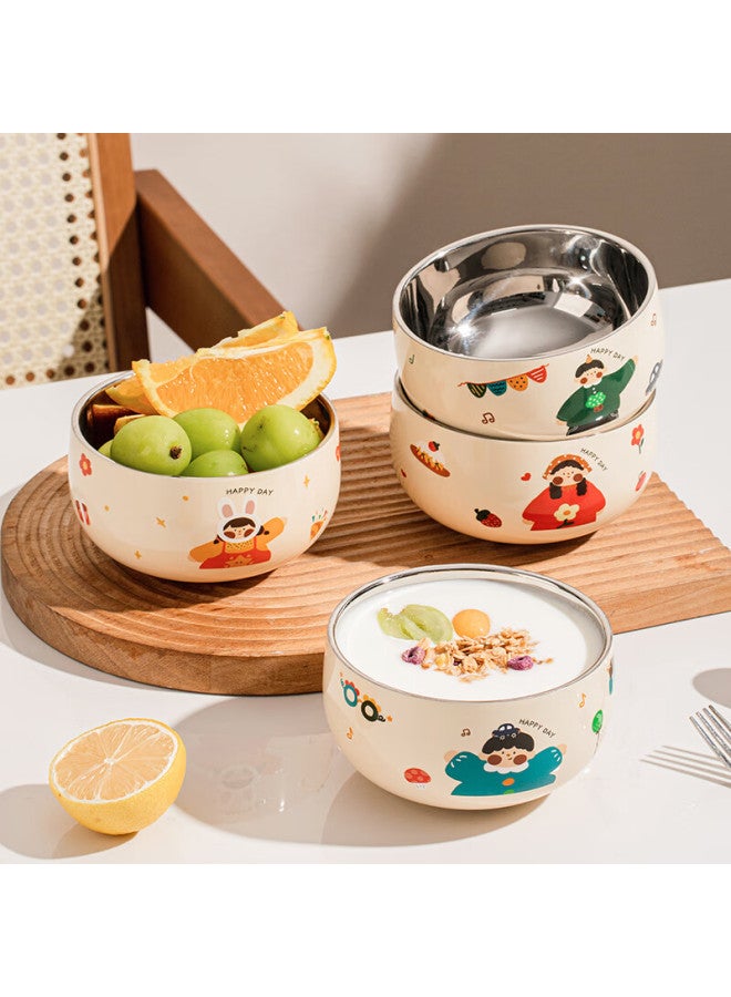 Treejack 316l Stainless Steel Cartoon Rice Bowl For Children, Kindergarten And Home Use, Baby Yogurt Fruit Bowl, Complementary Food Bowl, Soup Bowl - Image 2