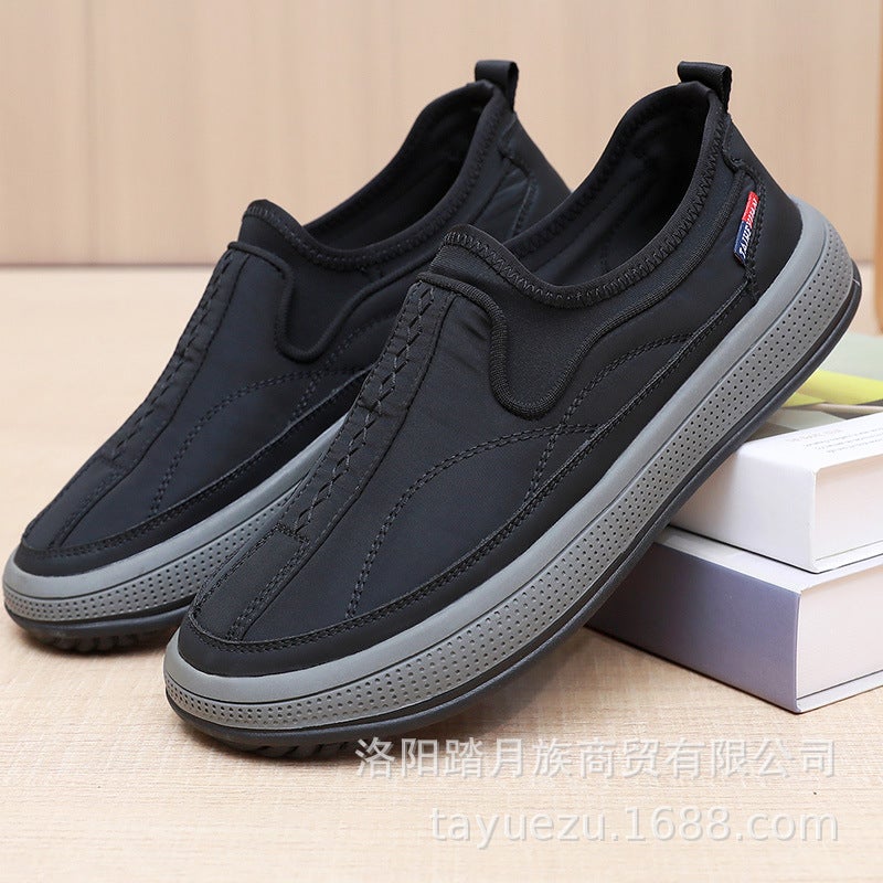 Mens Breathable Casual Cloth Shoes Spring Autumn Comfortable Black
