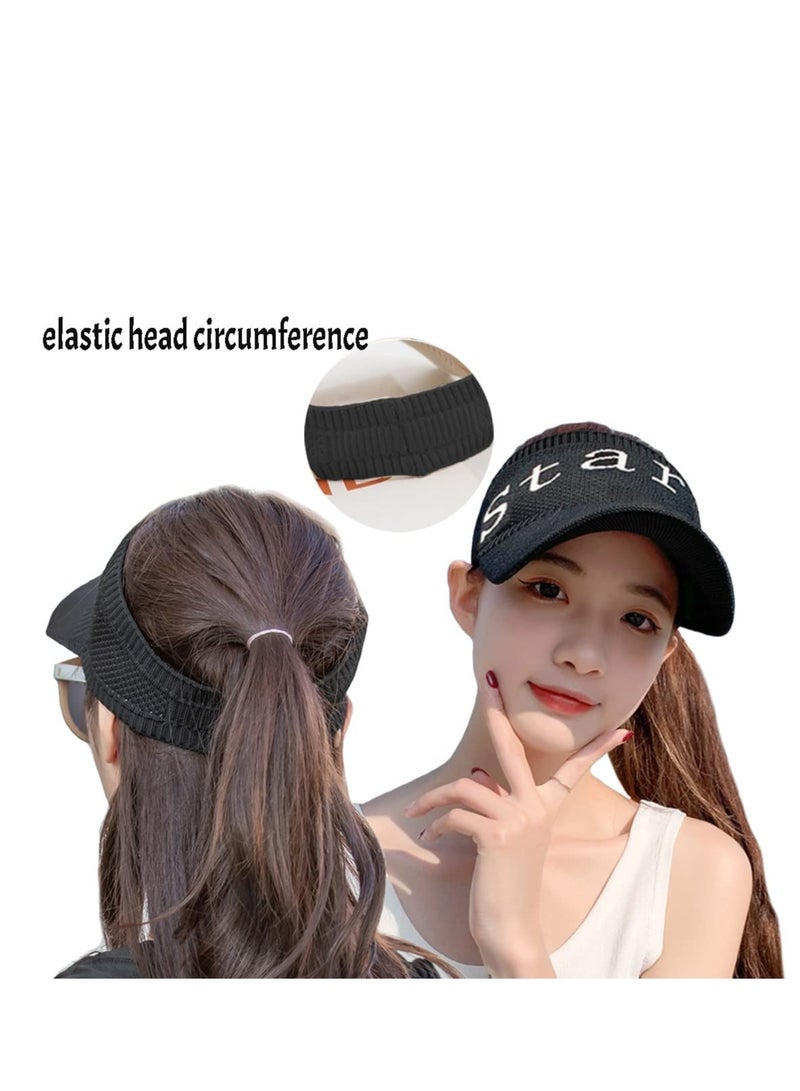 SYOSI Women Sun Hat Visor with Neck Flap 360°UV Protection Cap Outdoor Sports Visor 2 in 1 Fishing Hat Topless Sunhats with Detachable Neck Shield for Summer Hiking Fishing Gardening Camping  - Image 3