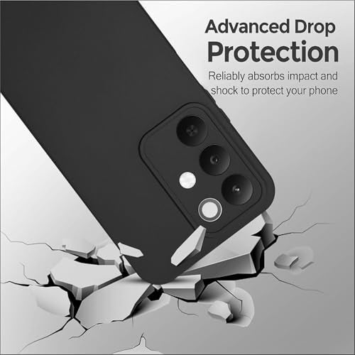 SBMS Silicone Back Cover Case for Realme 15X 5G / Realme C85 5G | Soft Micro-Fibre Lining Inside | Camera Protection Bump | Shockproof Back Cover Case for Realme 15X (Candy Cloth_Black) - Image 3