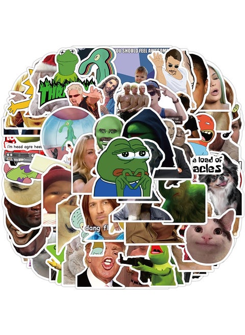 100Pcs Funny Meme Vinyl Stickers Pack DIY Vine Stickers For Laptop Phone Water Bottles Computer