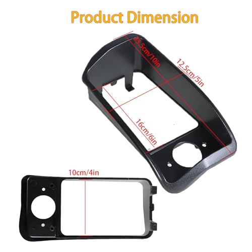 WFLNHB Black Headlight Bezels Passenger Driver 1016880Pass 1016879 Replacement for Club Car Golf Cart DS 1993 - Image 3