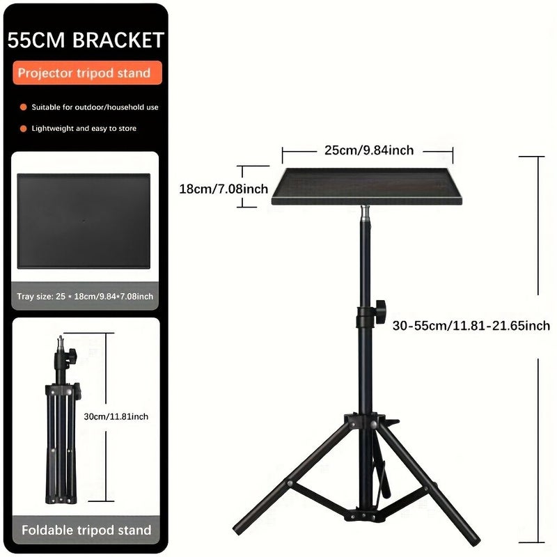 Foldable Projector Stand 62.99inch Tray Adjustable Height Portable For Laptop Office - Image 5